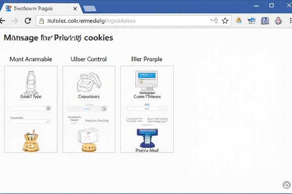 Ilustracja ustawień prywatności przeglądarki