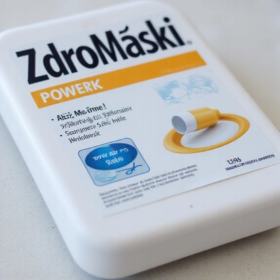 Opakowanie Zdromoskicare PowerMax z bliska, z wyraźnym logo i informacjami o produkcie.